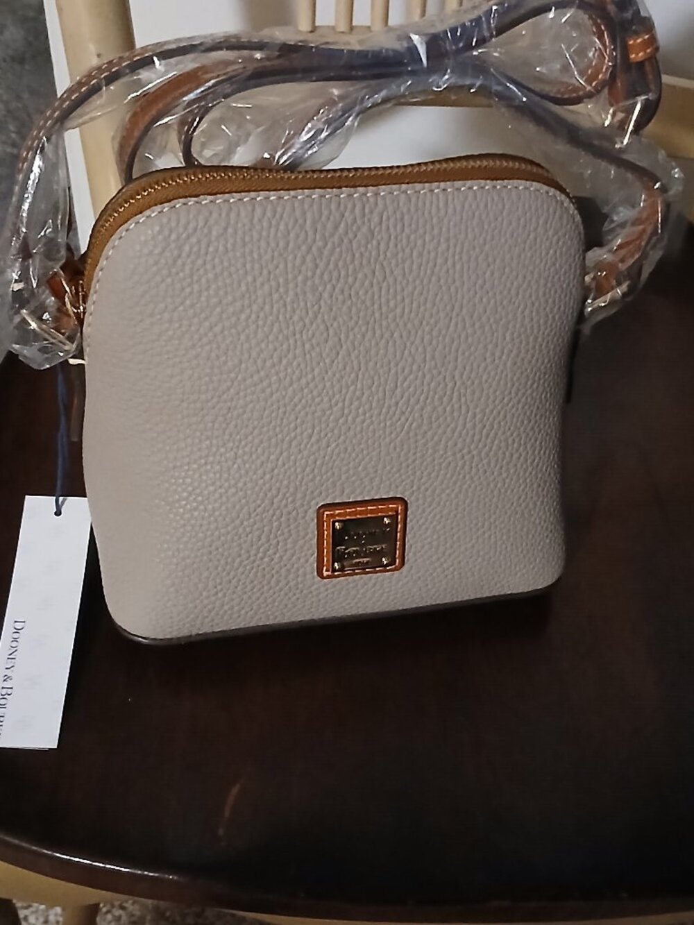 Pebble Leather Domed Crossbody